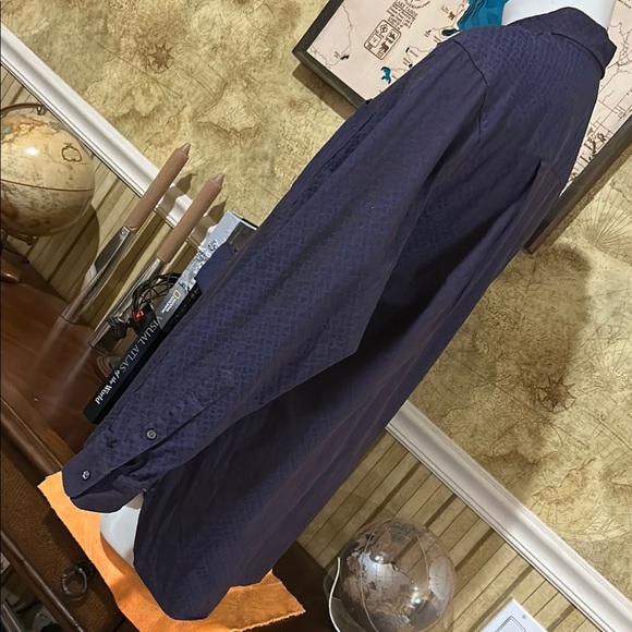 Ike Behar Blue Casual Button Down Shirt - Picture 6 of 11